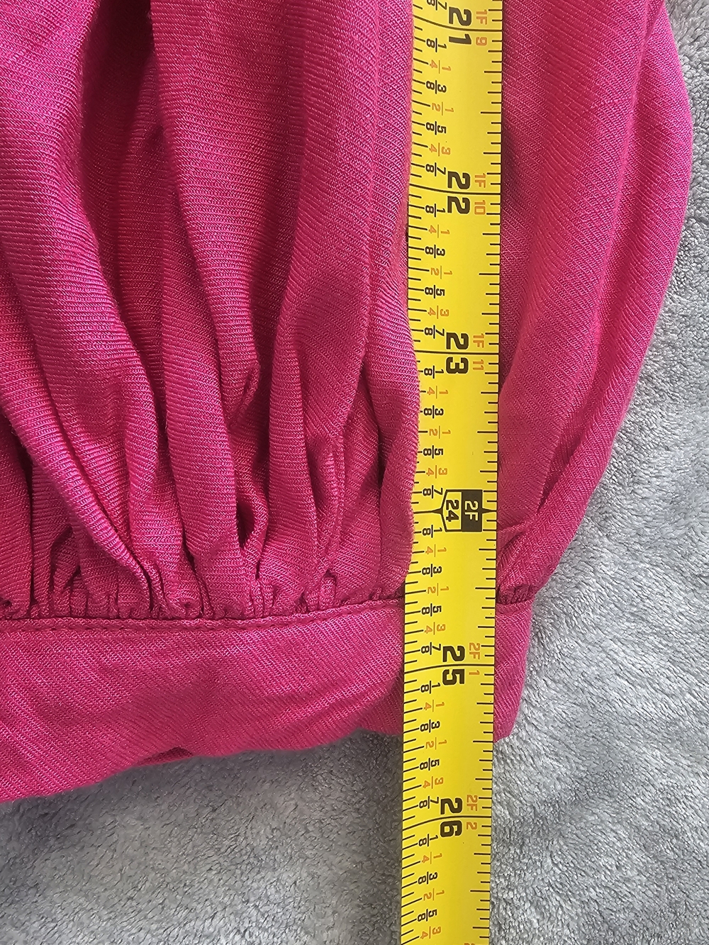 NWT Anthropologie Floreat Balloor Sleeve Peasant Top Size 2 Magenta Linen Blend - Picture 14 of 15